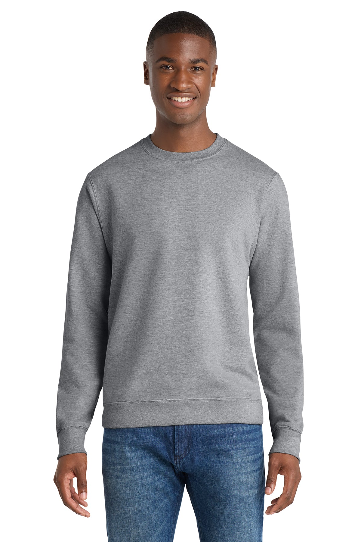 Port & Co® Fan Favorite® Fleece Crewneck Sweatshirt PC850 - Athletic Heather