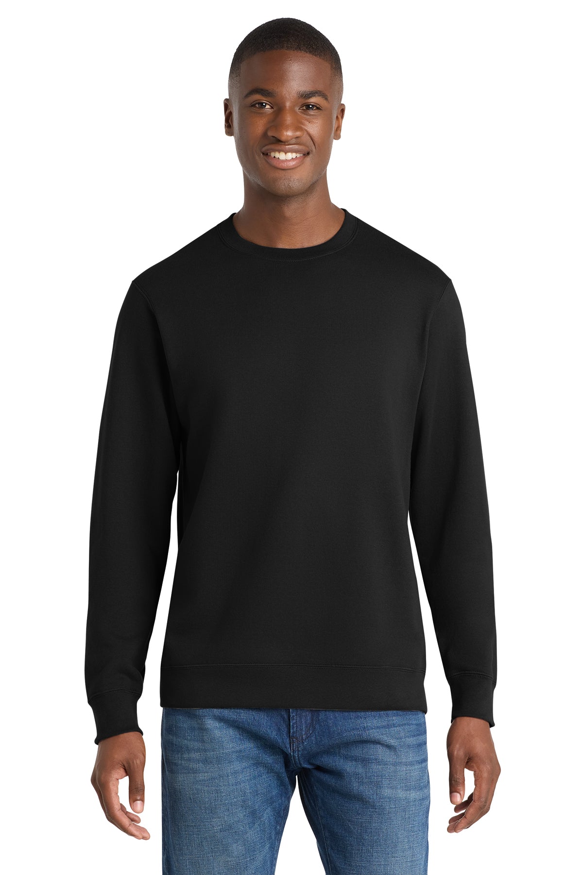 Port & Co® Fan Favorite® Fleece Crewneck Sweatshirt PC850 - Jet Black