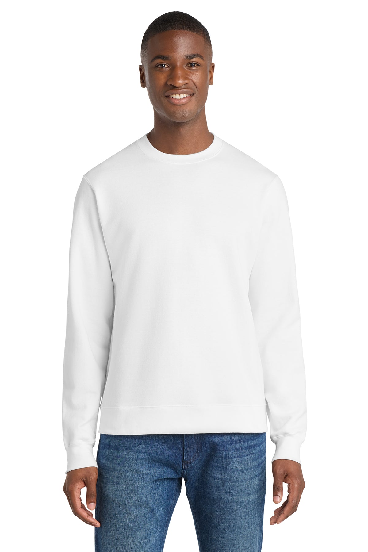 Port & Co® Fan Favorite® Fleece Crewneck Sweatshirt PC850 - White