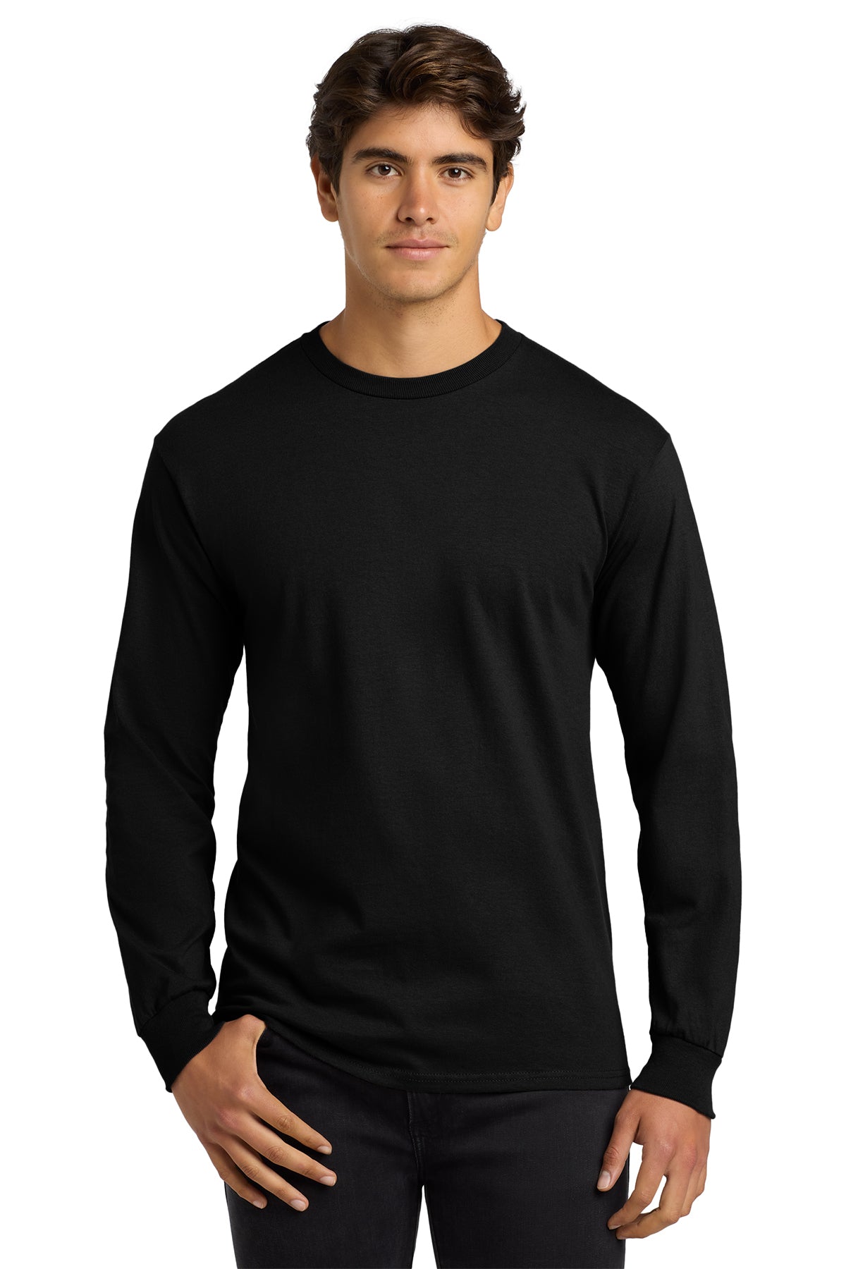 Gildan® Ultra Cotton® 100% US Cotton Long Sleeve T-Shirt G2400 - Black