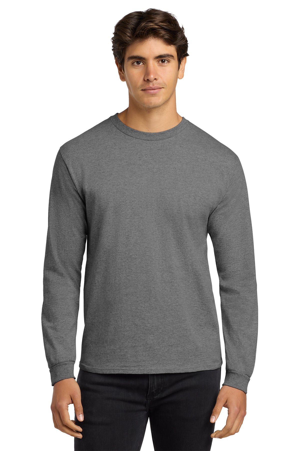 Gildan® Ultra Cotton® 100% US Cotton Long Sleeve T-Shirt G2400 - Sport Grey