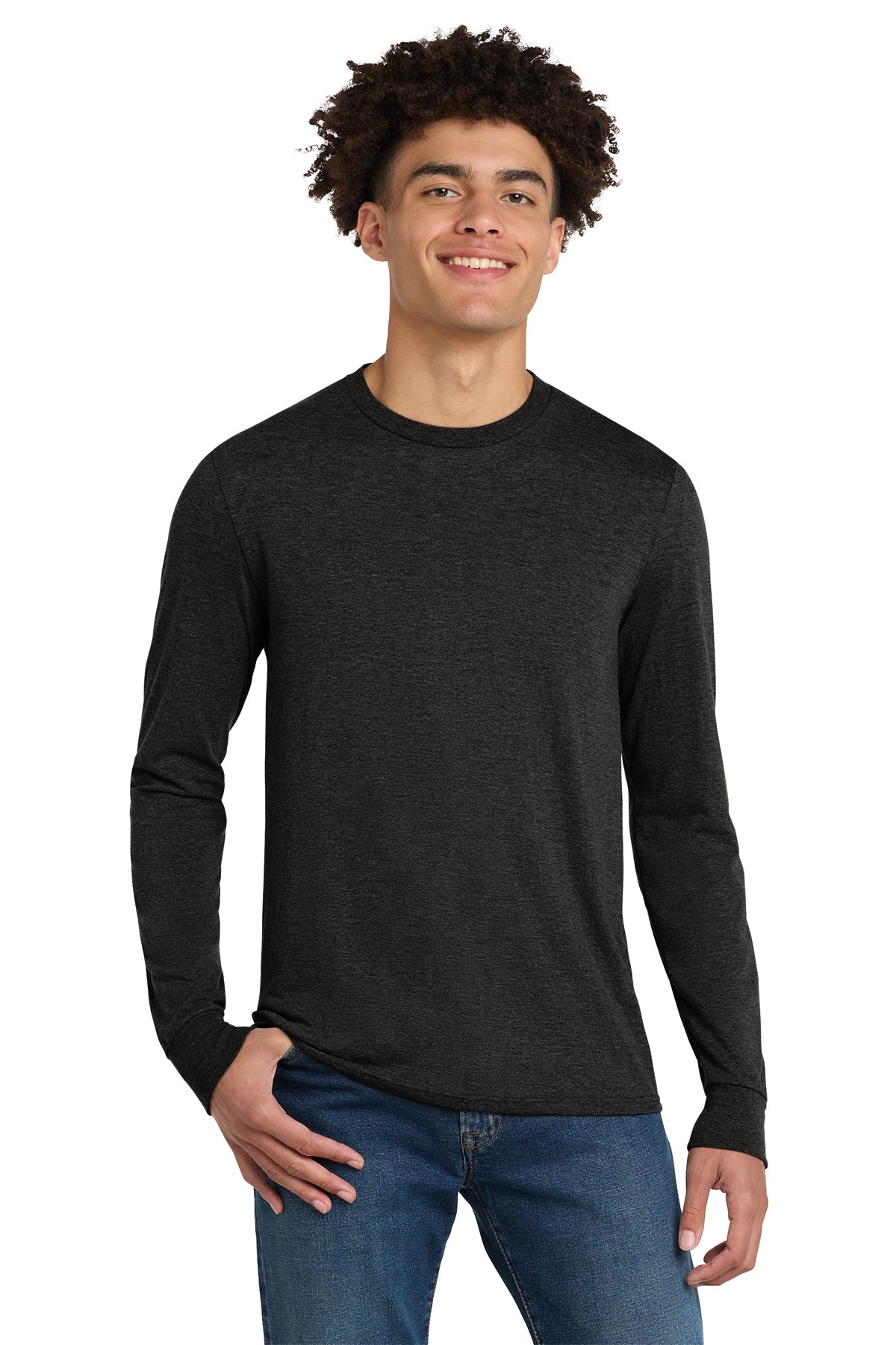 District® Perfect Tri® Long Sleeve Tee DM132 - Black Frost