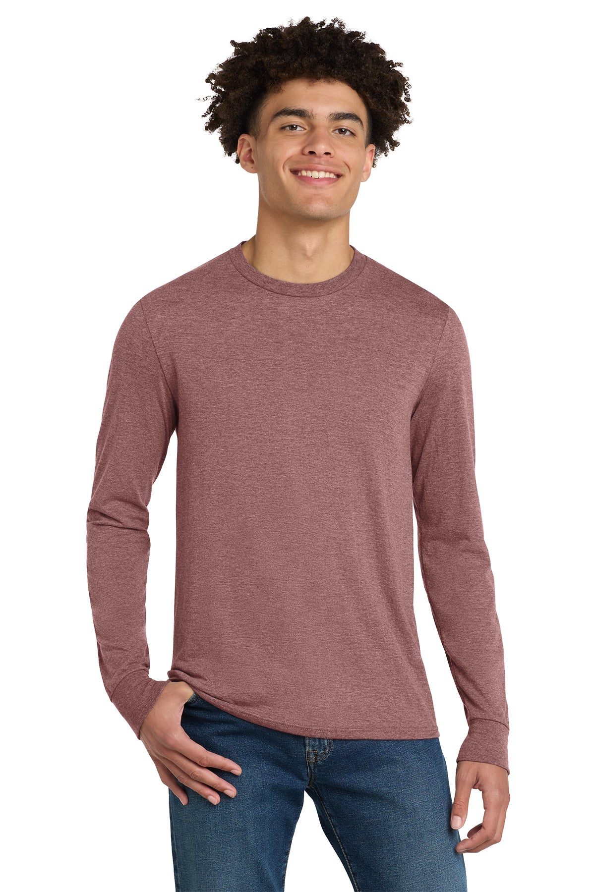 District® Perfect Tri® Long Sleeve Tee DM132 - Blush Frost