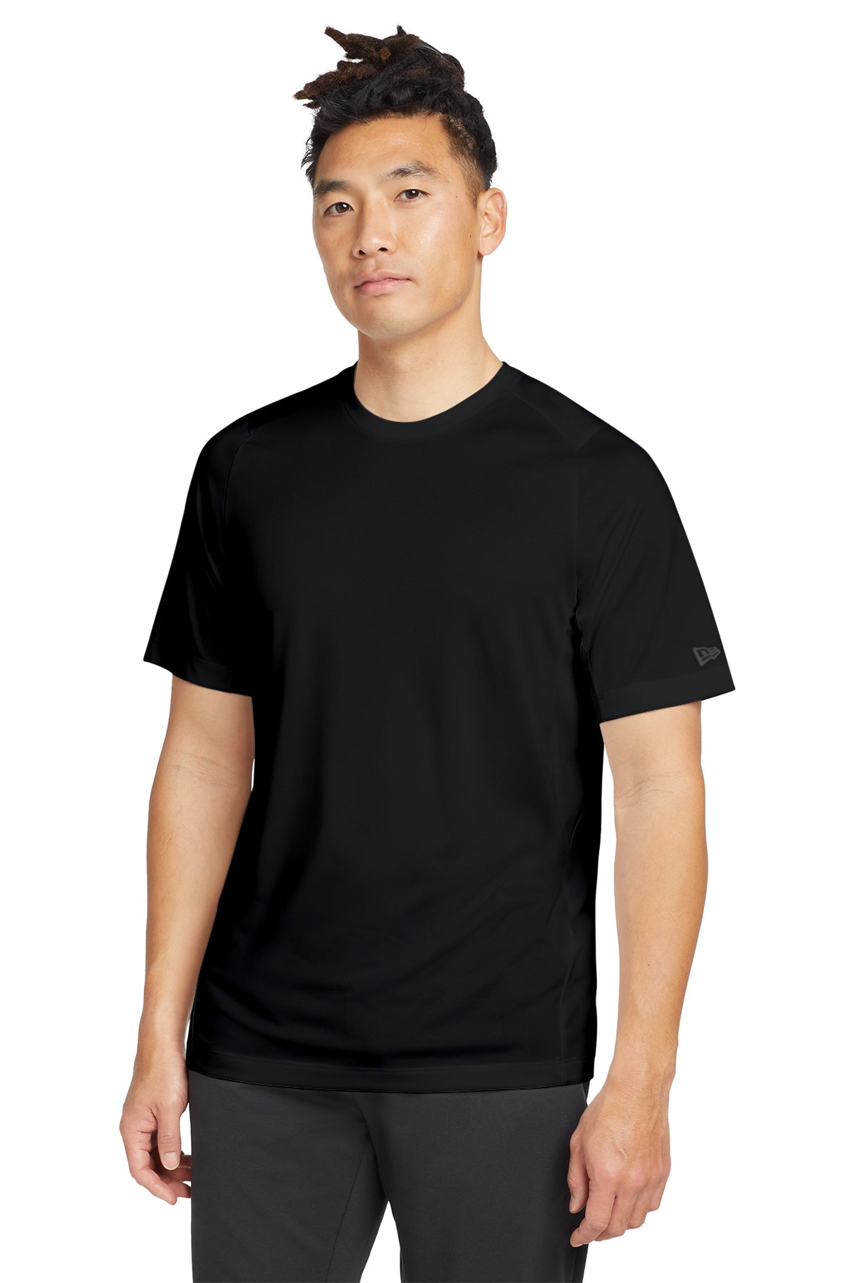 New Era® Series Performance Crew Tee NEA200 - Black Solid