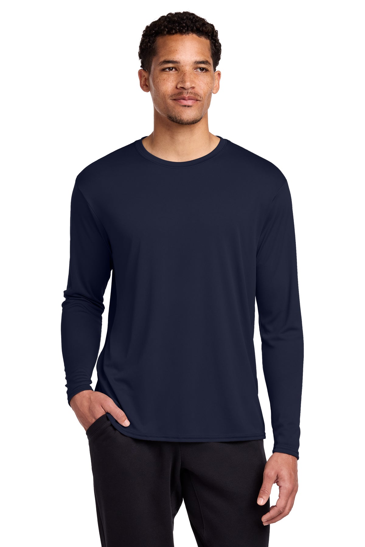 Port & Co® Long Sleeve Performance Tee PC380LS - Deep Navy