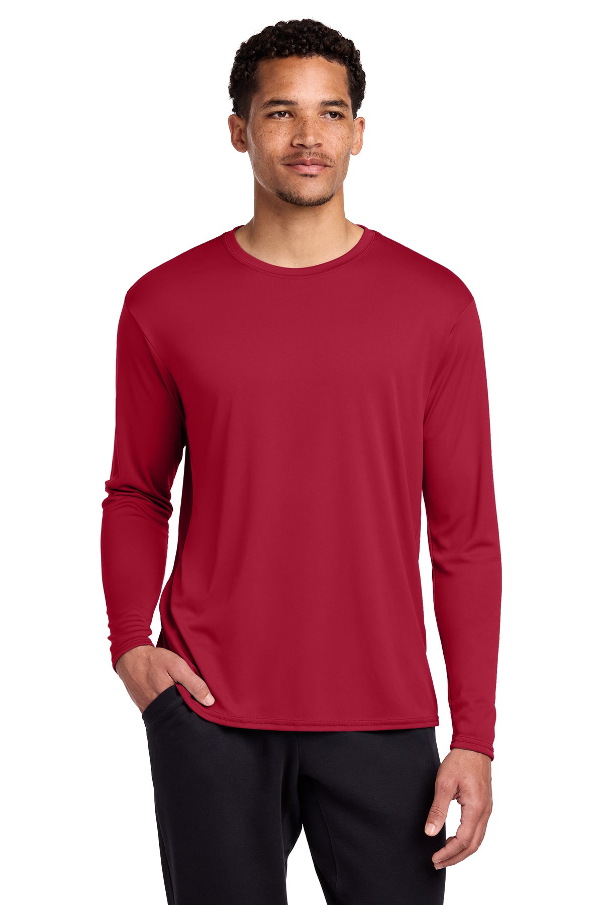 Port & Co® Long Sleeve Performance Tee PC380LS - Red