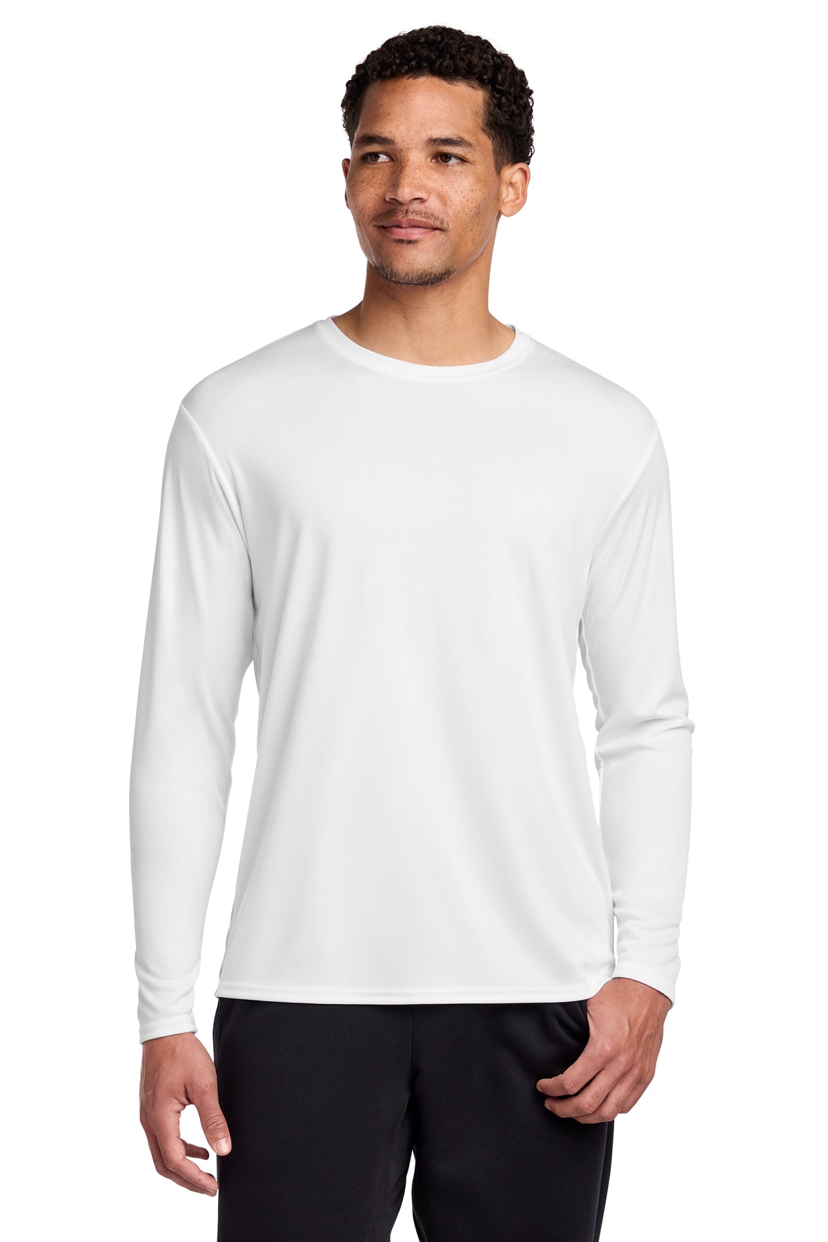 Port & Co® Long Sleeve Performance Tee PC380LS - White