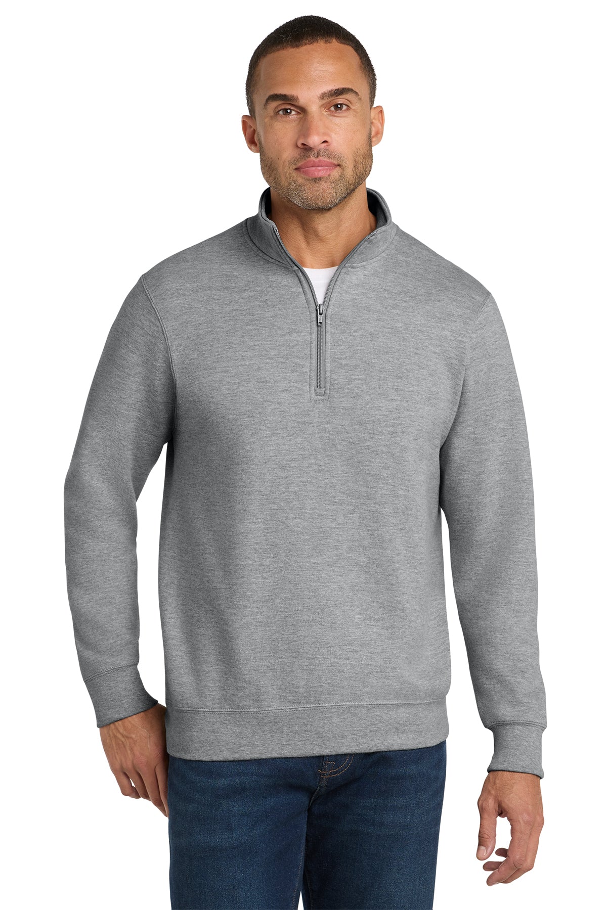 Port & Co® Fan Favorite® Fleece 1/4-Zip Pullover Sweatshirt PC850Q - Athletic Heather