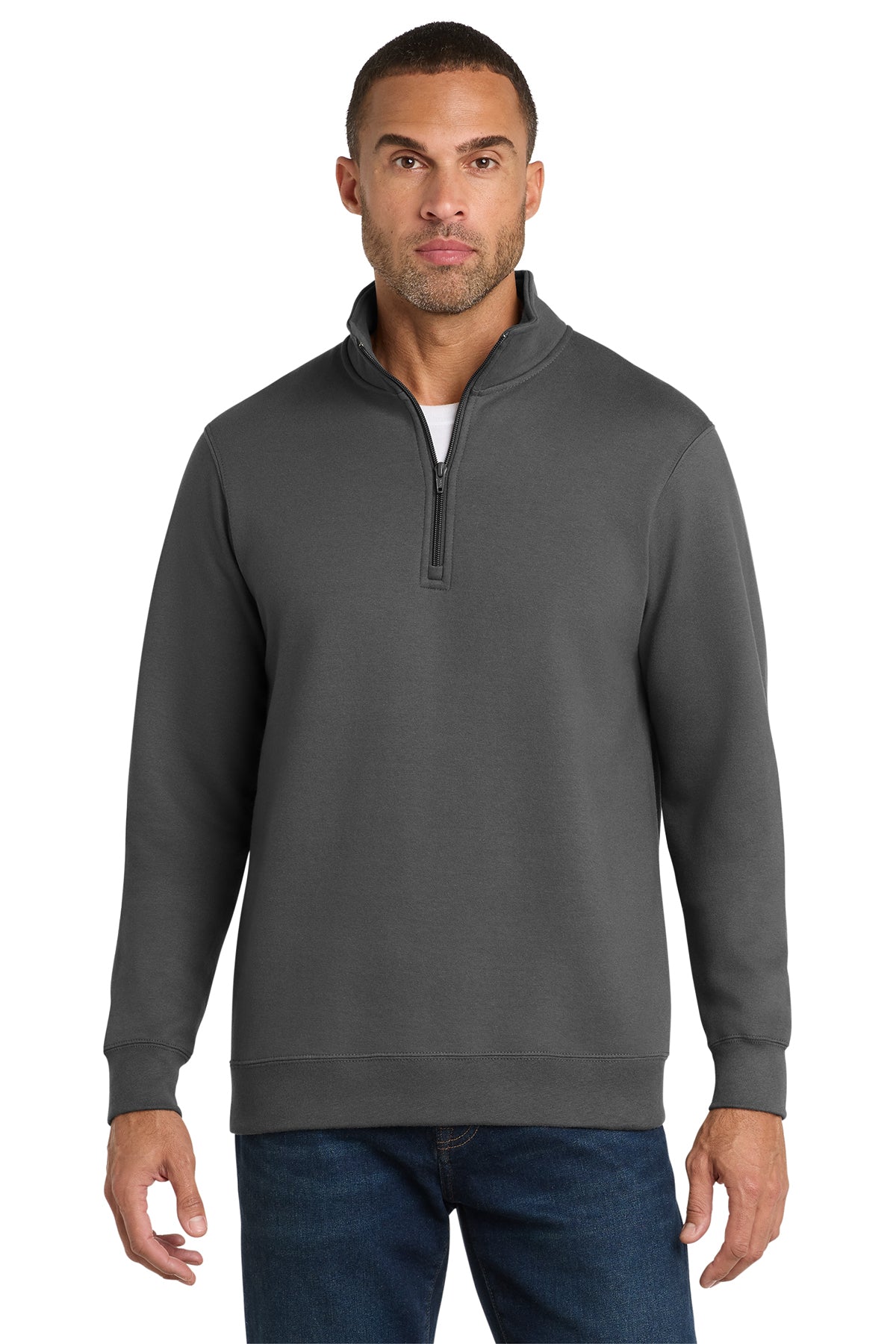 Port & Co® Fan Favorite® Fleece 1/4-Zip Pullover Sweatshirt PC850Q - Charcoal
