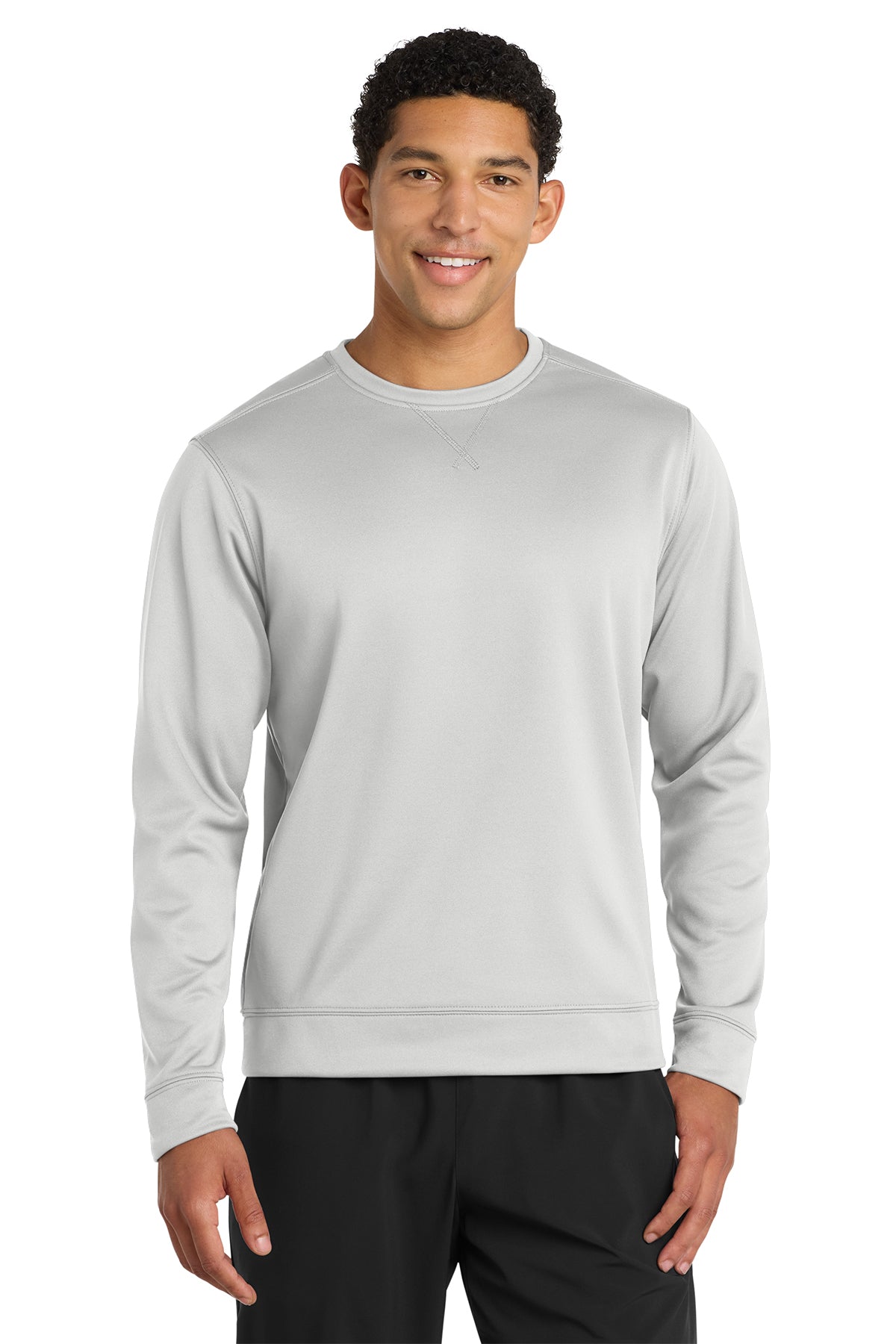 Port & Co® Performance Fleece Crewneck Sweatshirt PC590 - Silver