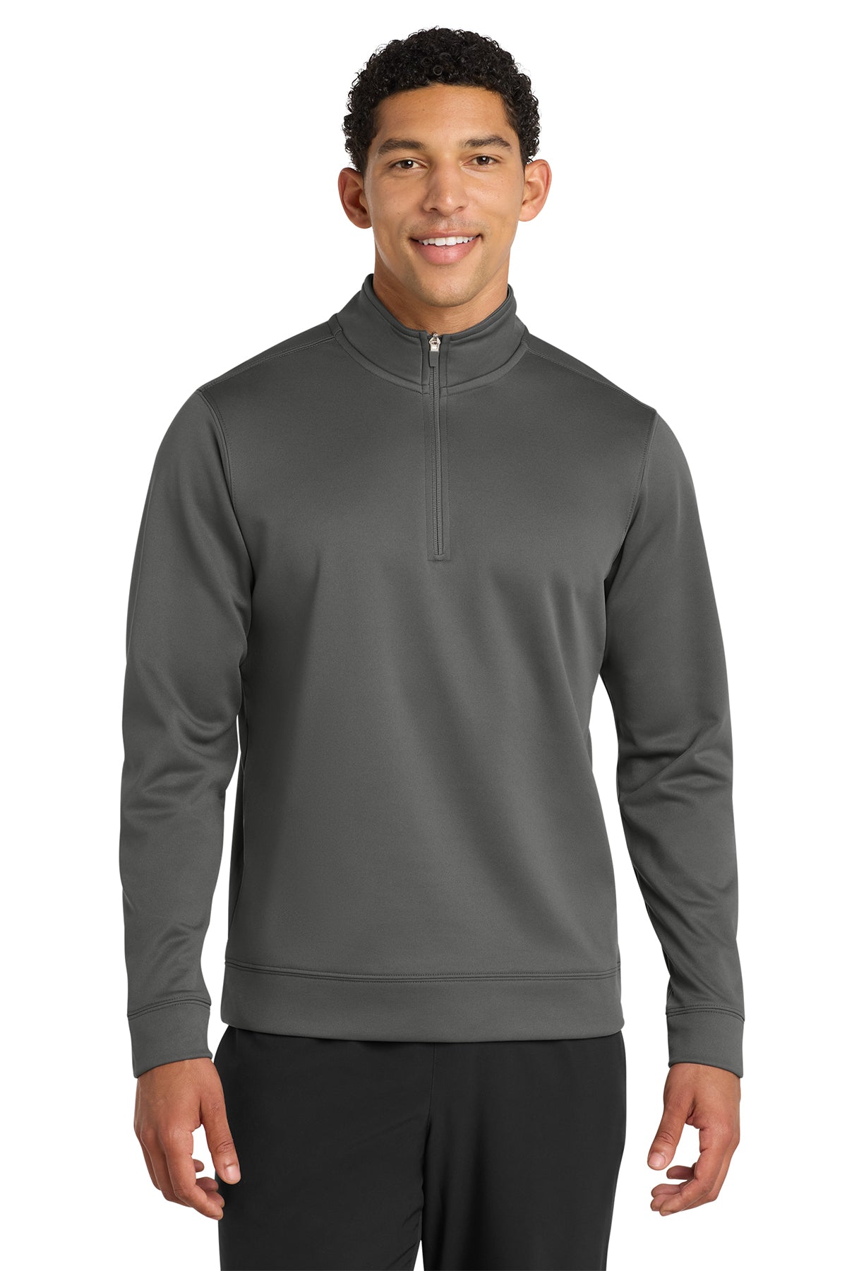 Port & Co® Performance Fleece 1/4-Zip Pullover Sweatshirt PC590Q - Charcoal