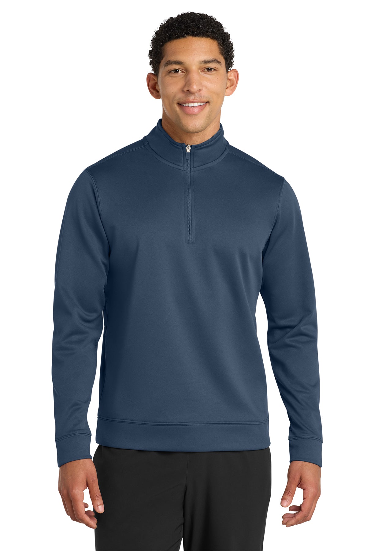 Port & Co® Performance Fleece 1/4-Zip Pullover Sweatshirt PC590Q - Deep Navy