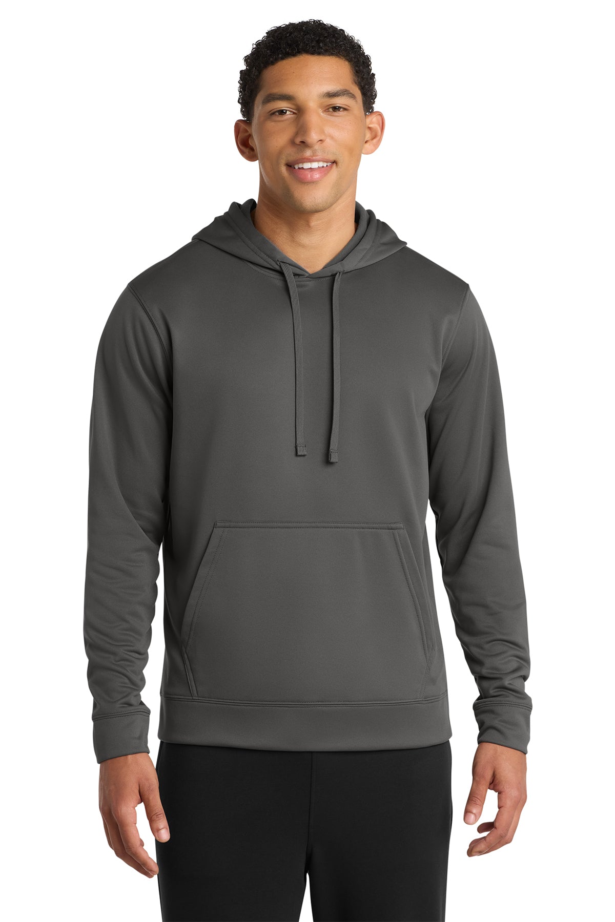 Port & Co® Performance Fleece Pullover Hooded Sweatshirt PC590H - Charcoal