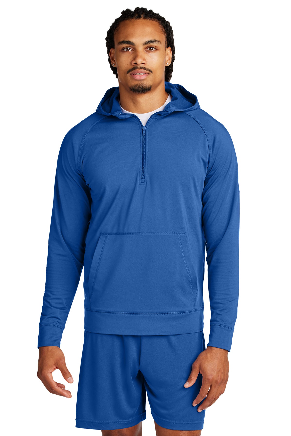 Sport-Tek® Sport-Wick® Stretch 1/2-Zip Hoodie ST856 - True Royal