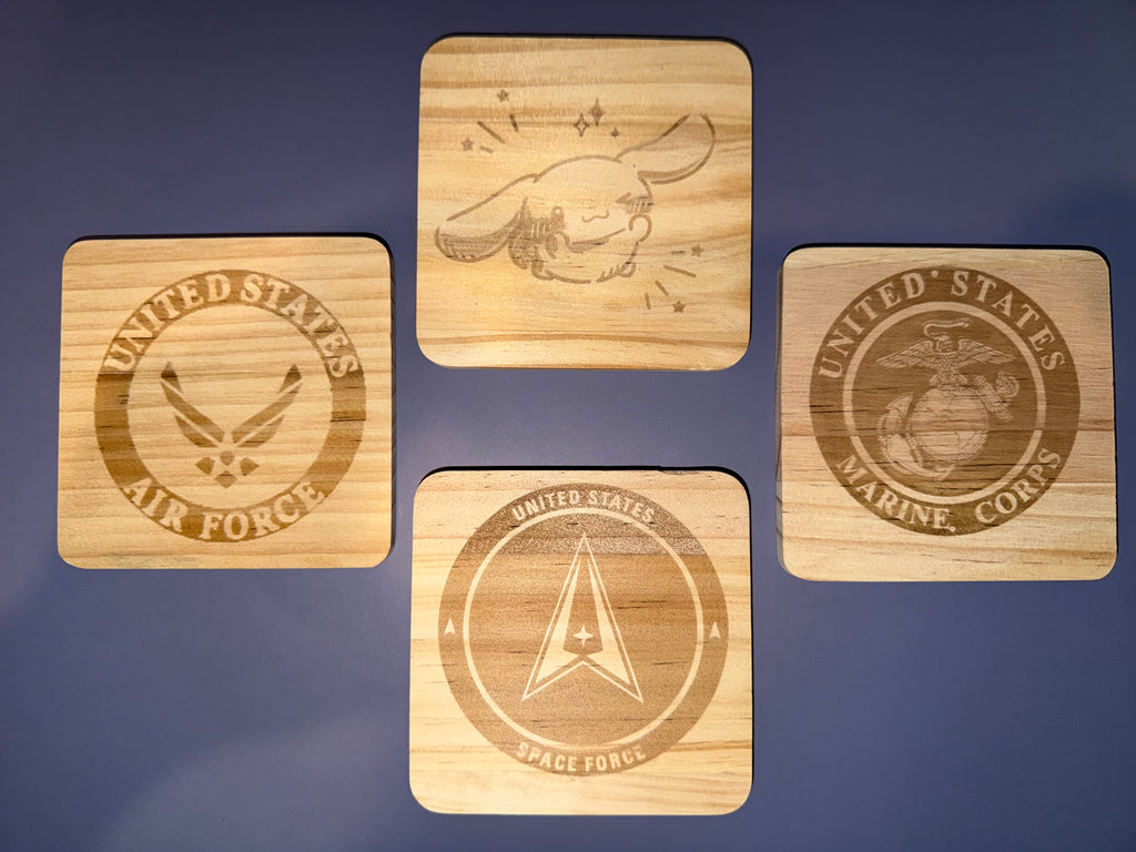 Custom Pine Coaster (4 Pack)