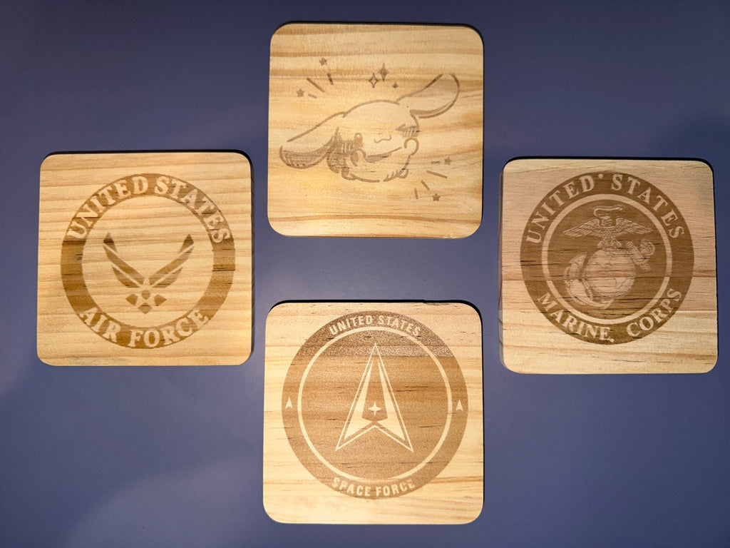 Custom Pine Coaster (4 Pack) - Red Panda Workshop