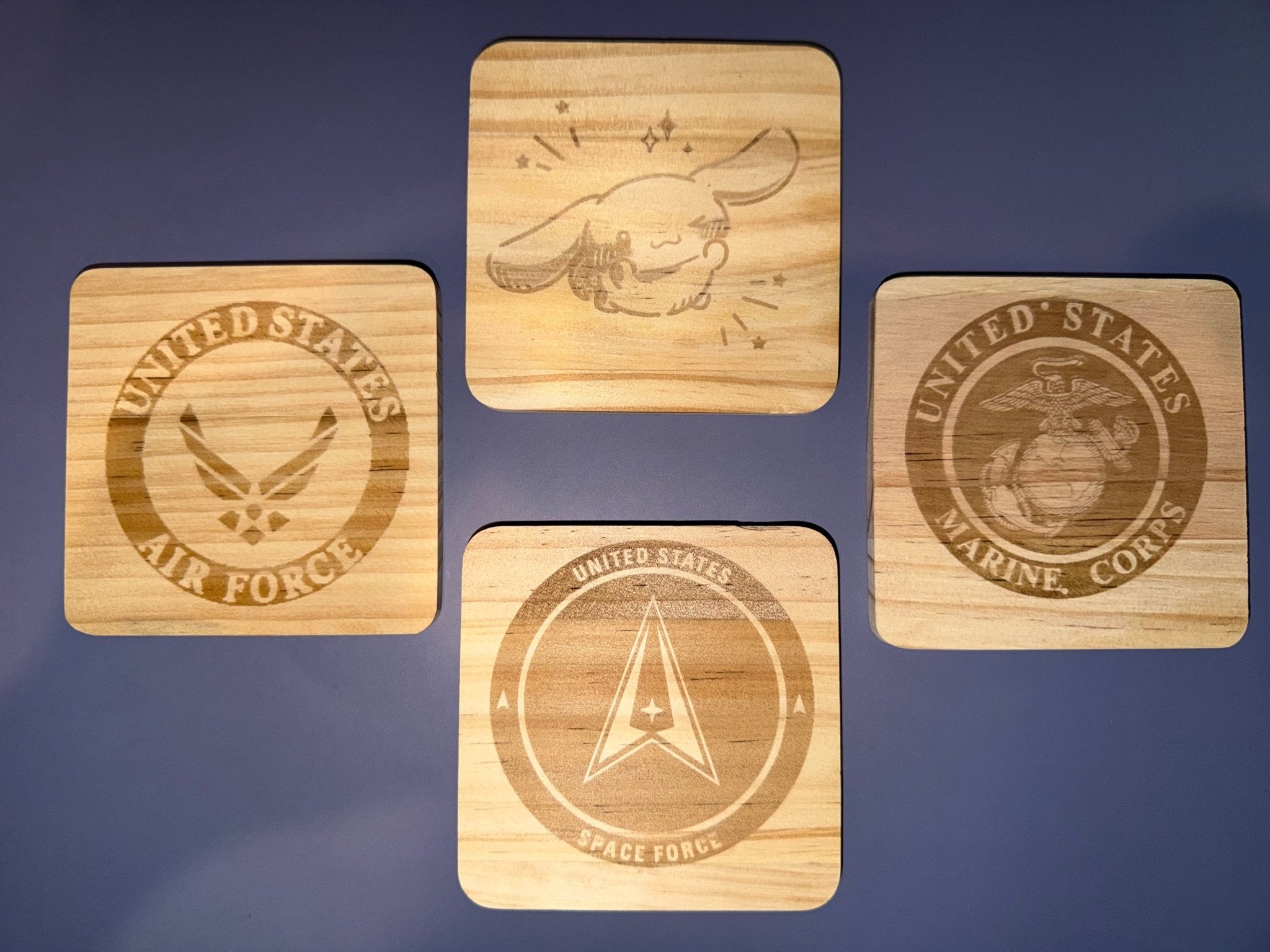 Custom Pine Coaster (4 Pack) - Red Panda Workshop