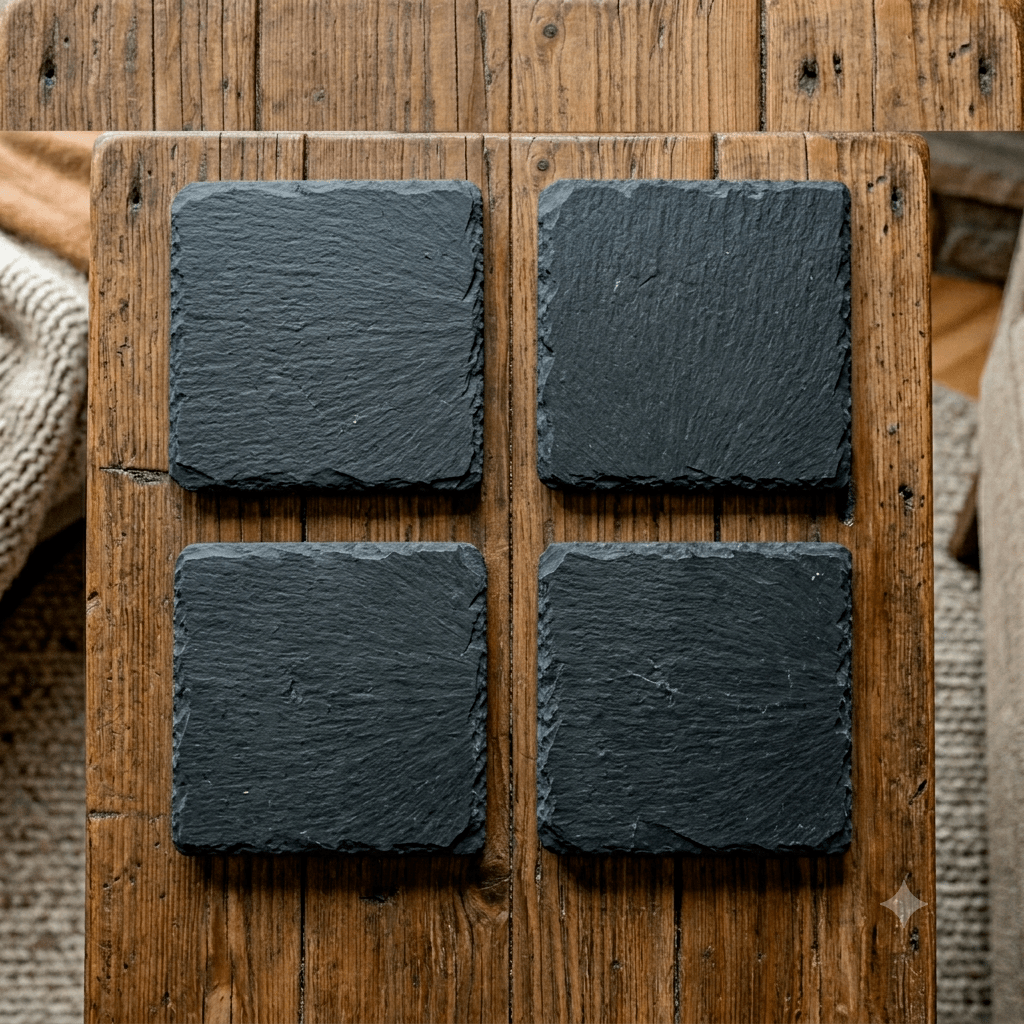 Custom Slate Coaster (4 Pack) - Red Panda Workshop