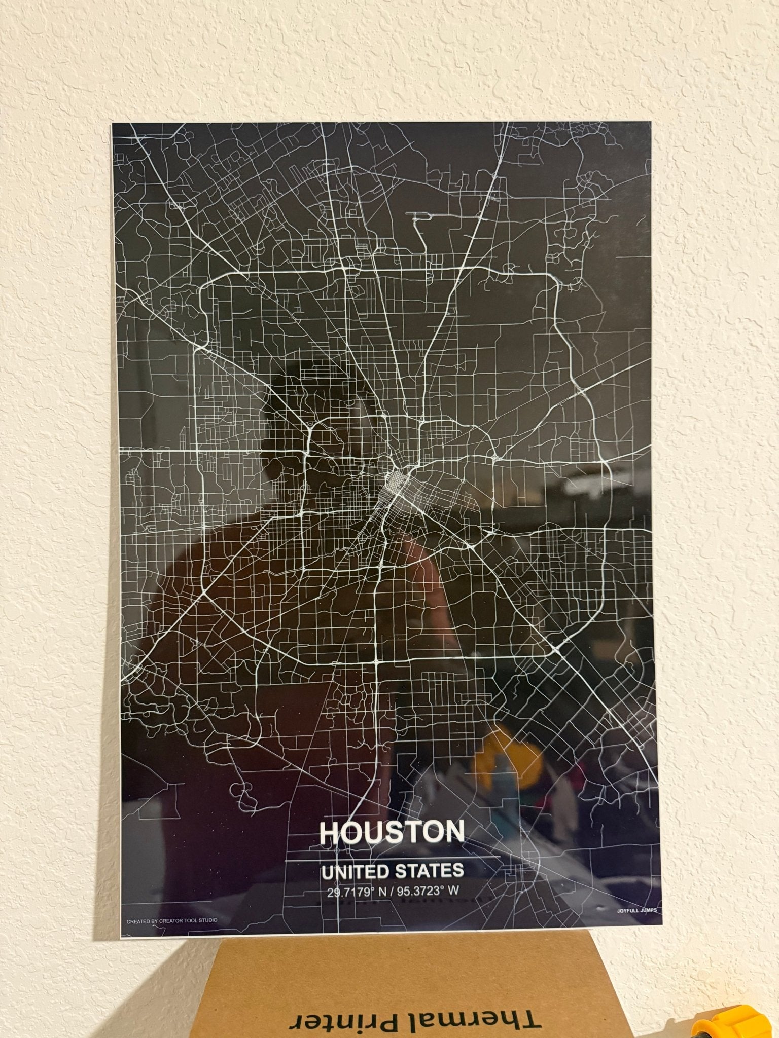 Houston - Metal Poster - Red Panda Workshop