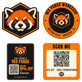 Red Panda Logo Pack gang sheet