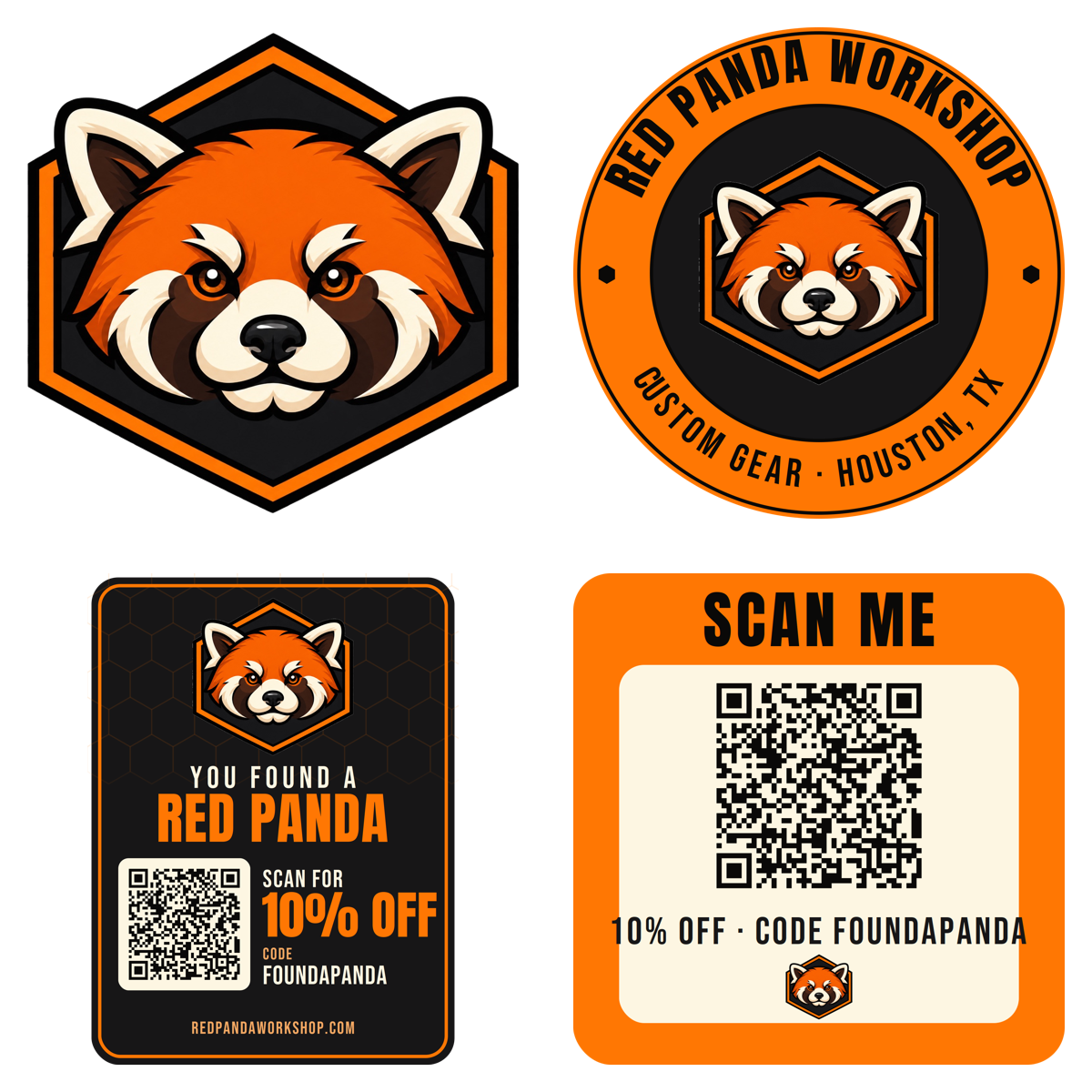 Red Panda Logo Pack gang sheet